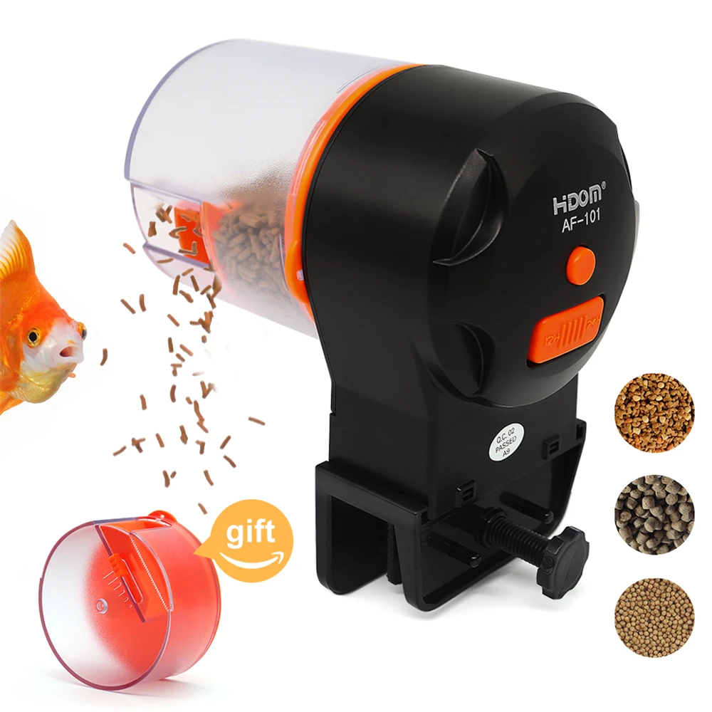 

Automatic Fish Smart Feeder Aquarium Tank Timer Feeder Goldfish Food Pet Feeding Dispenser with 2 Fish Food Dispensers 100g/50g