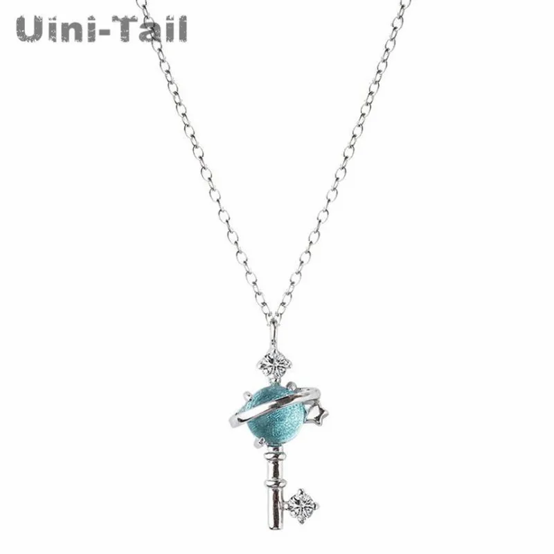 Новинка 2018 креативное ожерелье Uini Tail из стерлингового серебра 925 пробы с синей