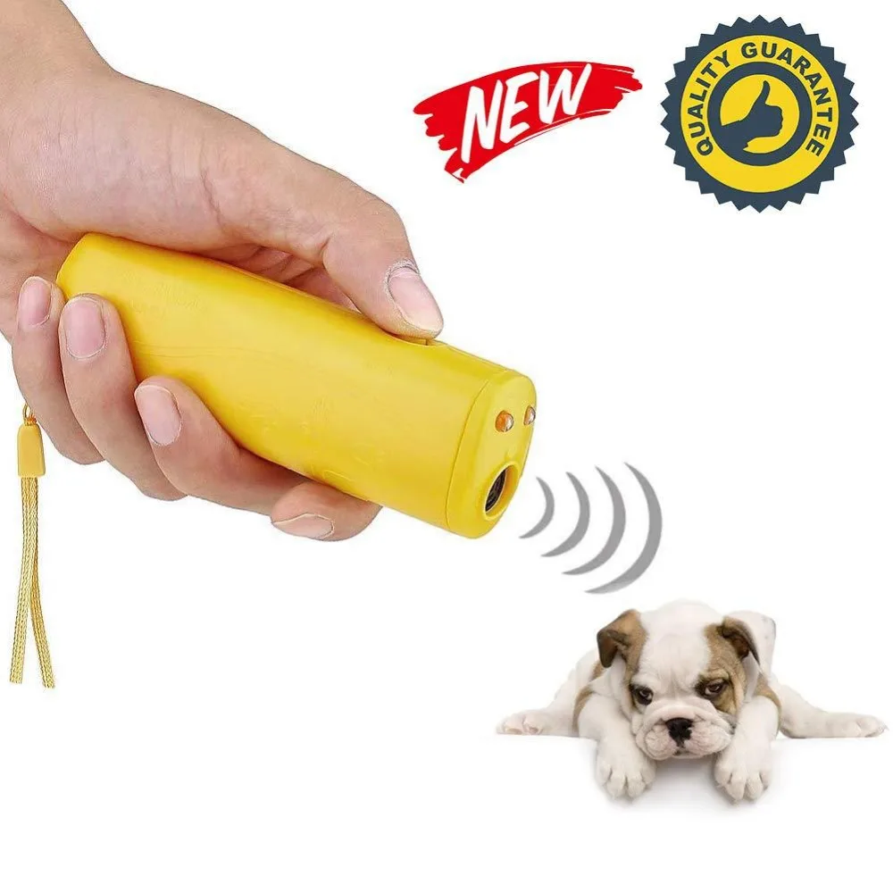 

New Ultrasound Dog Training Repeller Control Trainer Device 3 in 1 Anti-barking Stop Bark Deterrents Dogs Pet Training Device