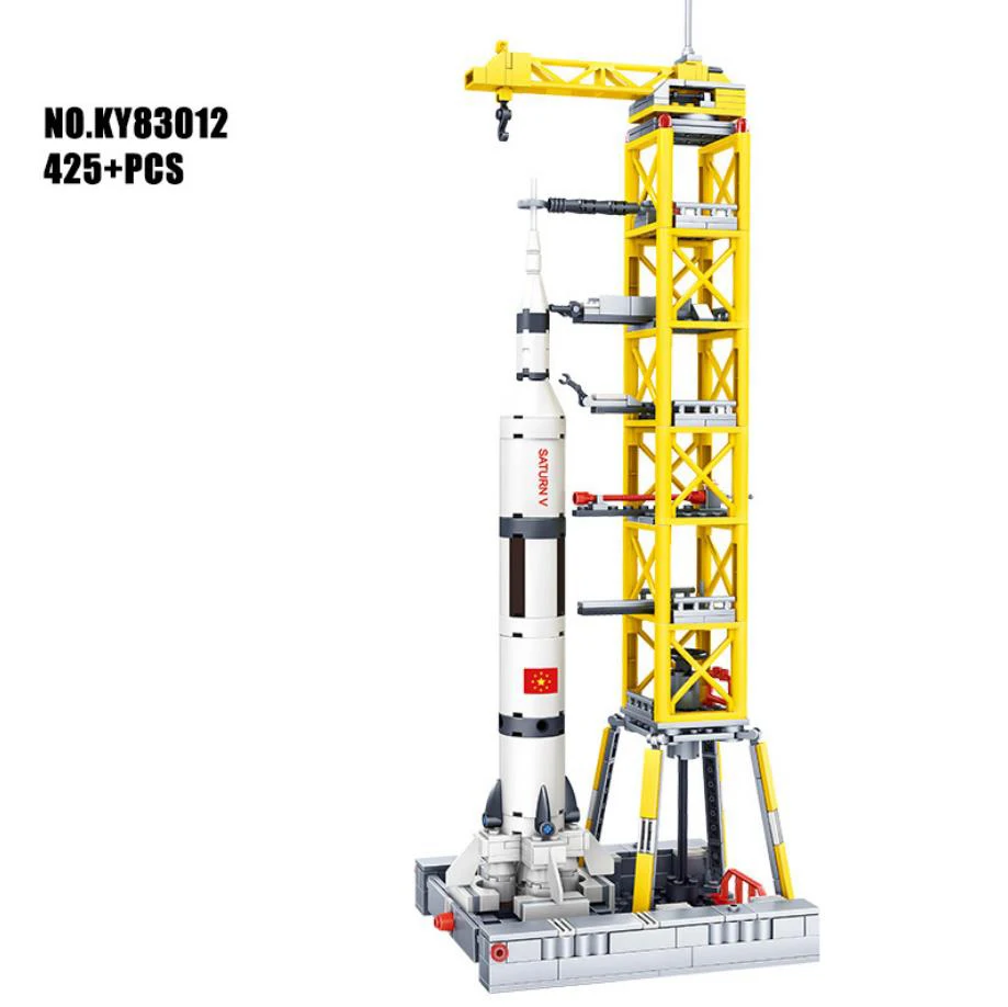 Конструктор City space conquest Saturn V Carrier rocket фигурки астронавтов запускающие базовые