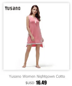 Yusano Cotton Nightgowns for Women V-Neck Nightshirt Short Sleelve Sleep Dress Cute Printed Sleepshirt Casual Nightwear