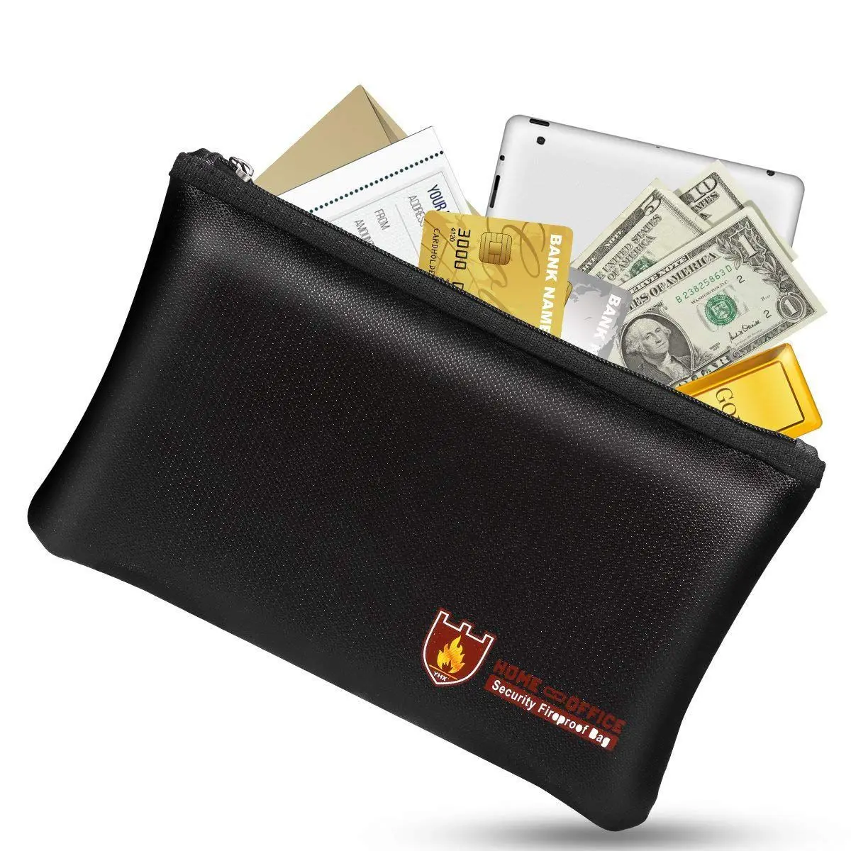 Огнестойкие сумки для документов, водостойкие и огнестойкая сумка с огнестойкой молнией для iPad, денег, ювелирных изделий, паспорта