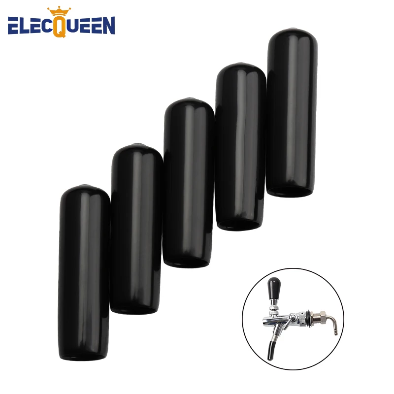 

5pcs/lot Black Faucet Cap Soft Plastic Spouts Beer Tap Cover For keeping liquid clean