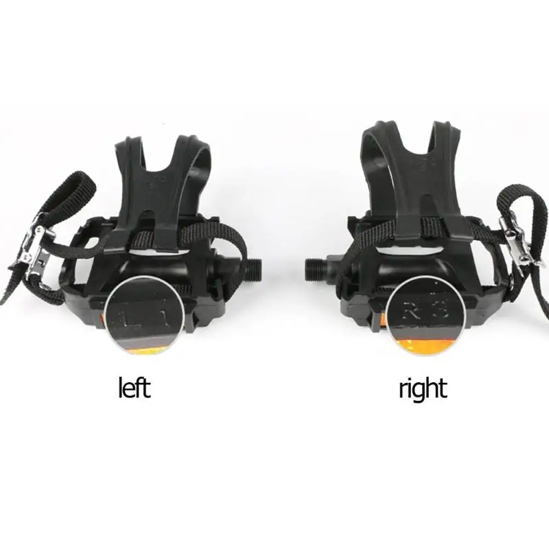 1 пара/лот, педали для шоссейного велосипеда с двойными клипсами, ремни, пластиковая велосипедная педаль, педали для велосипеда, зажимы для пальцев, набор ремней, набор ремней