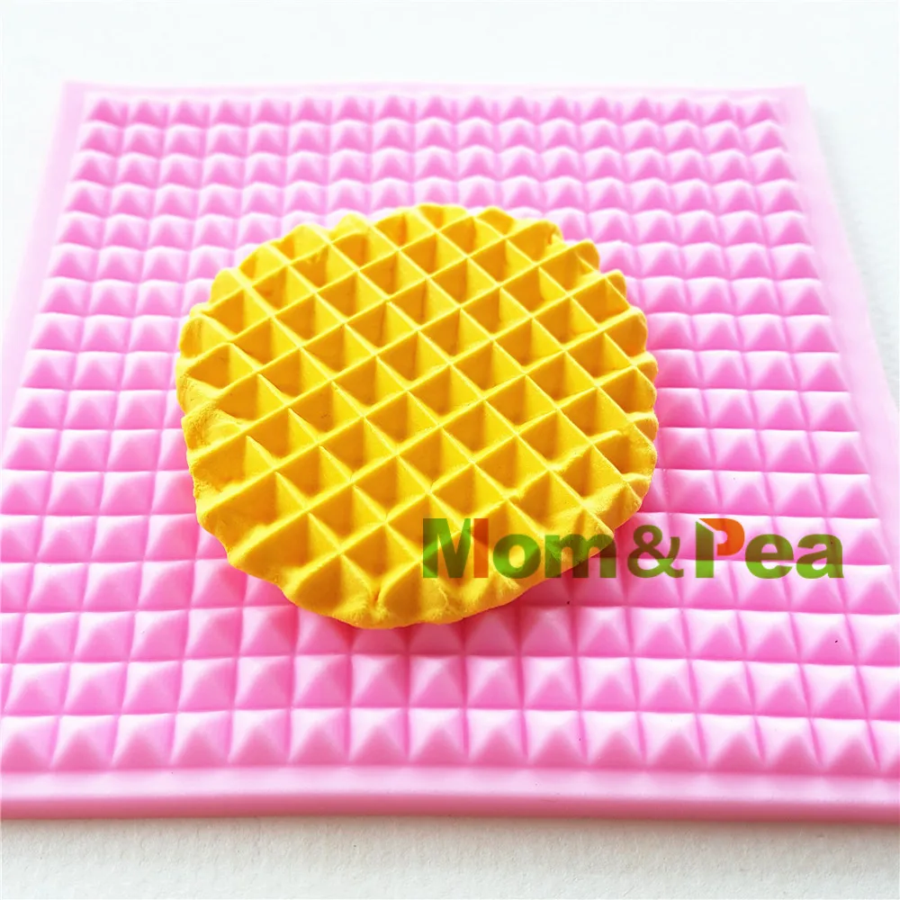 

Mom&Pea 1066 Free Shipping Waffle Shaped Silicone Mold Cake Decoration Fondant Cake 3D Mold Food Grade