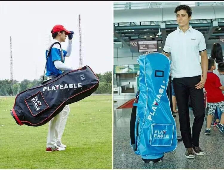 PLAYEAGLE сумка для гольфа, дождевик, двойная молния, светильник, вес для гольфа, дорожная сумка, подходит для большинства сумок для гольфа, 51X9,44X20 дюймов