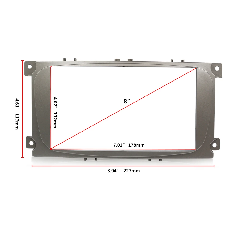 2din Автомобильная магнитола рамка для Ford Focus II C-Max S-Max Fusion стерео Панель Даш крепление двойной Din фасции установка комплект ремонт размер рамы