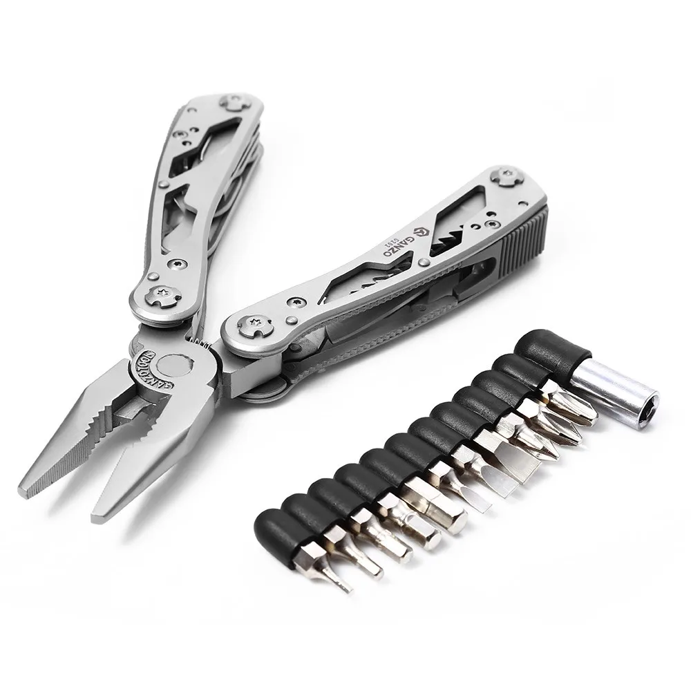 24 in 1 Multi Tool Pliers EDC Ganzo Pocket Tools Outdoor Folding Fishing Camping Hunting Pliers Tungsten Cutter Knife