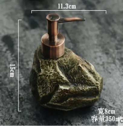 Винтаж керамика камень шампунь дезинфицирующее средство для рук лосьон для тела дозатор жидкости портативный дозаторы мыла 310 мл - Цвет: type3