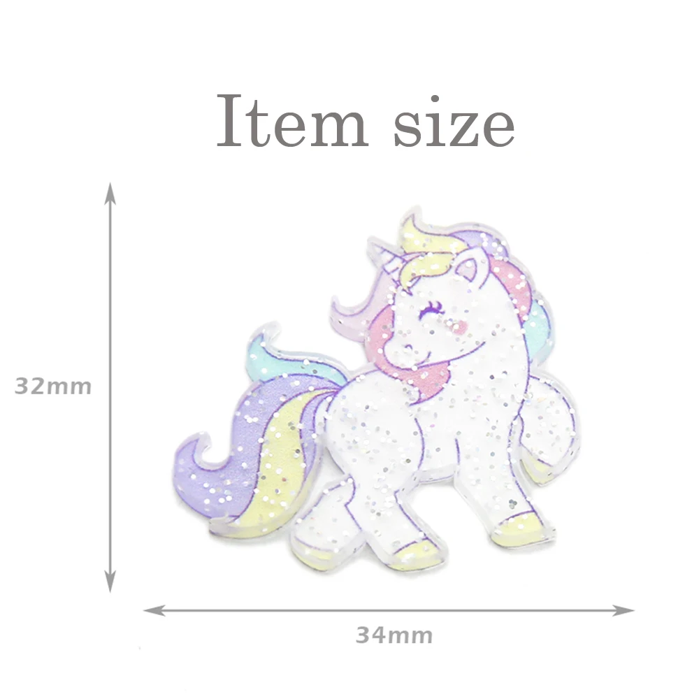 Cartoon Animal Transparent Glitter Planar Resin Acrylic For HairBow DIY Decoration Crafts Accessories 5pcs,5Yc6001 - Цвет: 1079390001