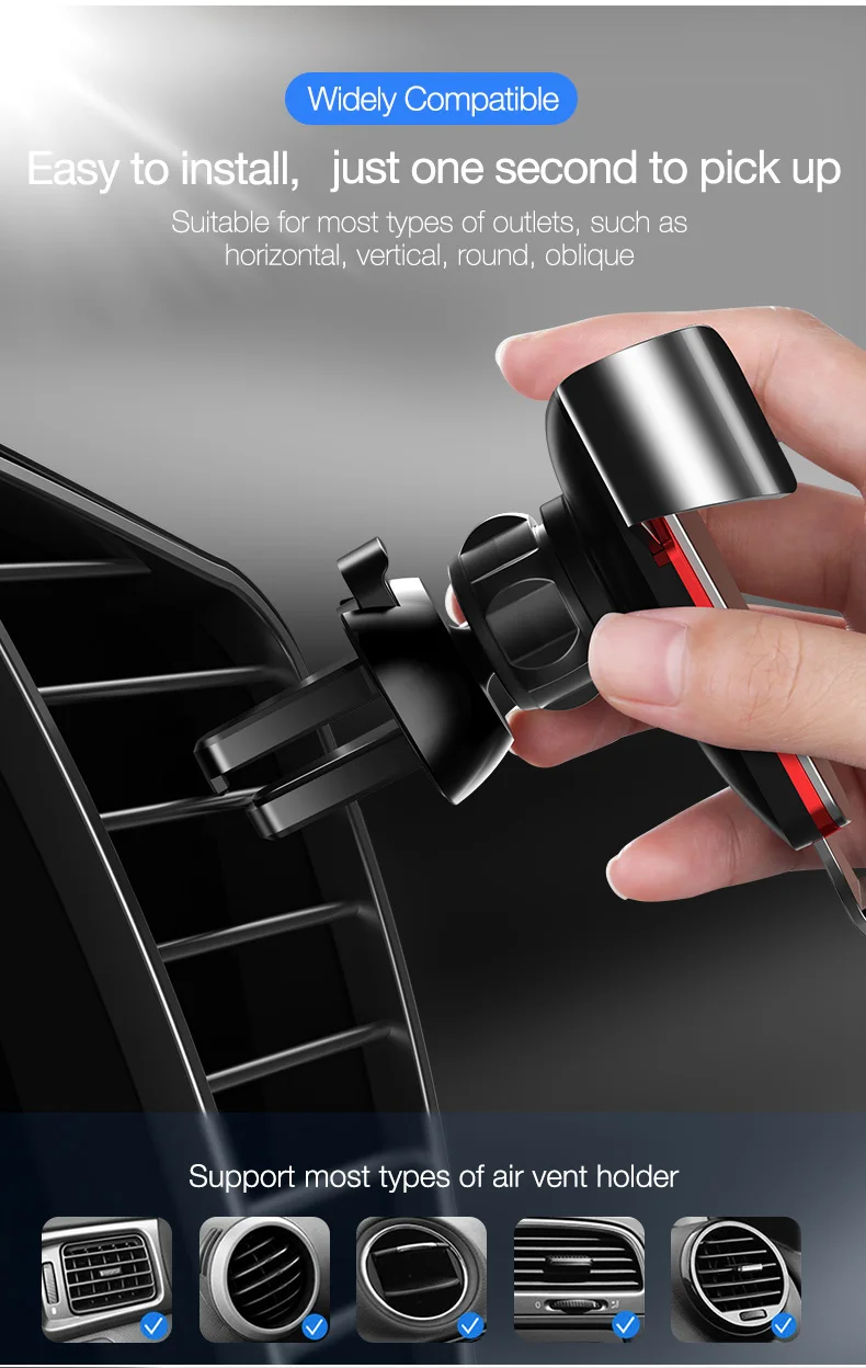 Garvity Car Phone Holder For iPhone Xiaomi Huawei Samsung (8)