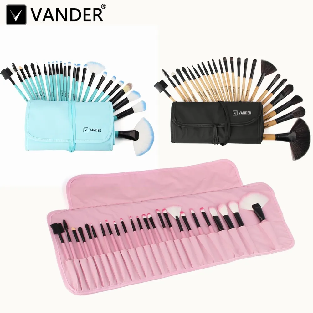 Vander Pro 24Pcs Makeup Brushing Brushes Set Beauty Cosmetics Eyebrow Shadow Lip Face Powder Pincel Maquiagem Tools + Pouch Bag Vander Pro 24Pcs Makeup Brushing Brushes Set Beauty Cosmetics Eyebrow Shadow Lip Face Powder Pincel Maquiagem Tools + Pouch Bag