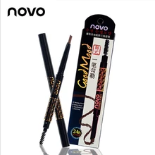 NOVO бренд треугольник вращается автоматическая ручка для бровей Кисть для бровей двуглавый двойного использования прочный Водонепроницаемый Sweatproof