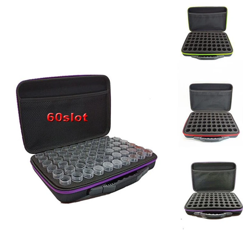 

60 Slots Diamond Embroidery Box Painting Accessory Case Clear plastic Beads Display Storage Boxes Cross Stitch Tools
