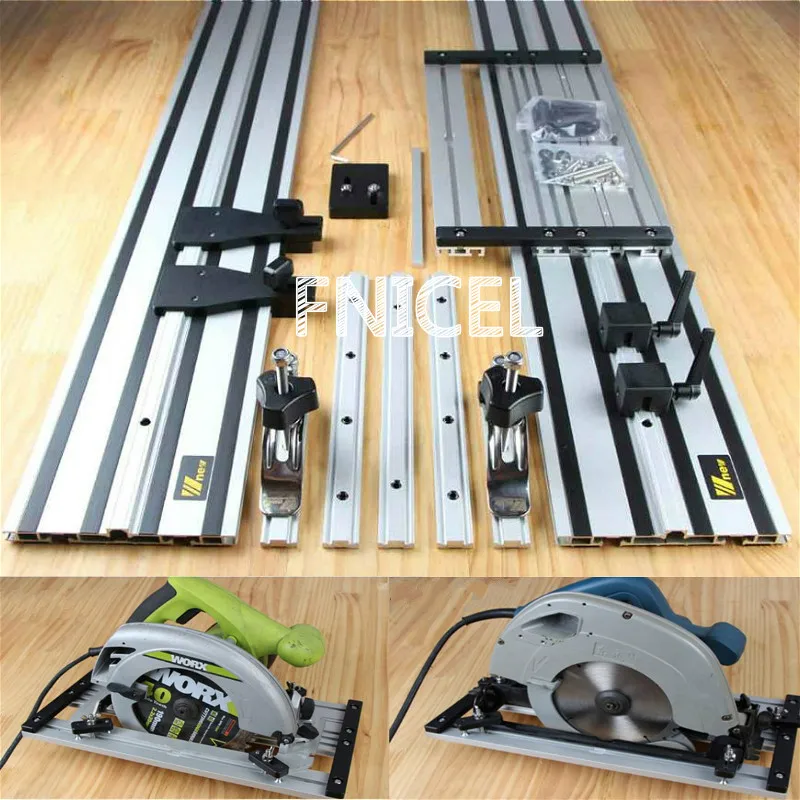 Universal Electric Circular Saw Guide Rail with Adjustable Saw Base for Circular Saw,Woodworking