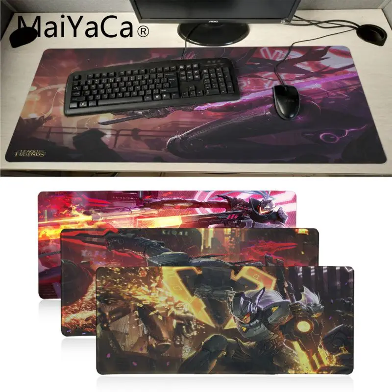 

Maiyaca Non Slip PC league of legends project leona Anime Mouse Mat Locking Edge gaming Mousepad Mat Keyboard Mat Table Pad