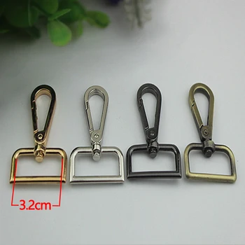 

30pcs/lot 32mm( Interior) Gold, Silver, Gun Black, Bronze Metal Clasps Swivel Trigger Clips Snap Hooks DIY Bag Strap Accessories