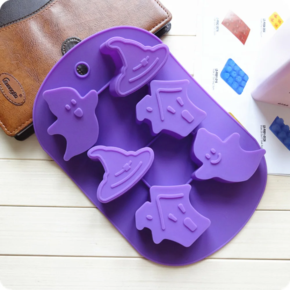 Halloween Chocolate Cake Mold Silicone Ghosts Bats Fondant Series Shape