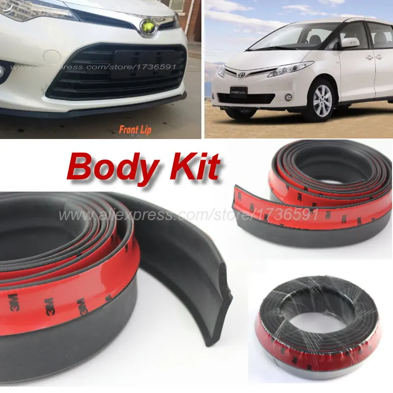 Передний спойлер для TOYOTA Previa XR Canarado Estima Tarago юбка тюнинга автомобилей|bumper lip deflector