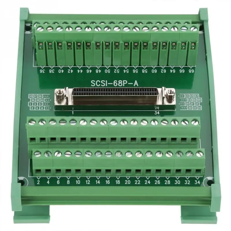 

1 PC Terminal Blocks Module Terminal Module SCSI68 68-pin DB Type Female Connector Breakout Board Terminal Module