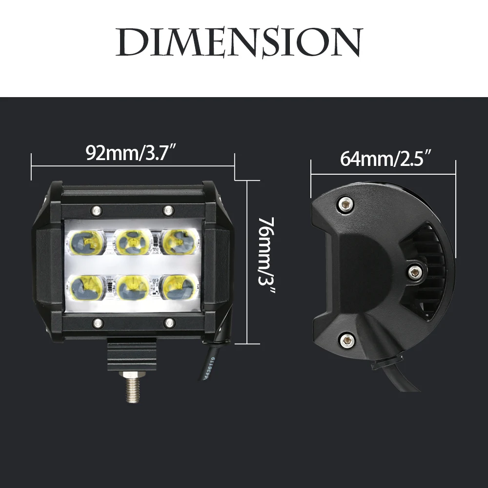 2 шт. светодиодный бар 9D светодиодный светильник 4 дюйма светодиодный рабочий светильник для вождения трактора внедорожника лодки автомобиля грузовика ATV SUV 4WD 4x4 12V 24V