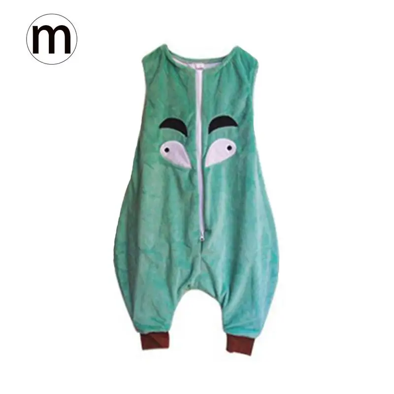 Cute Infant Sleeveless Vest Flannel Leg Sleeping Clothing Clothes Anti-Kick Warm Pajamas Baby Soft Sleeping Clothes - Цвет: A07  M