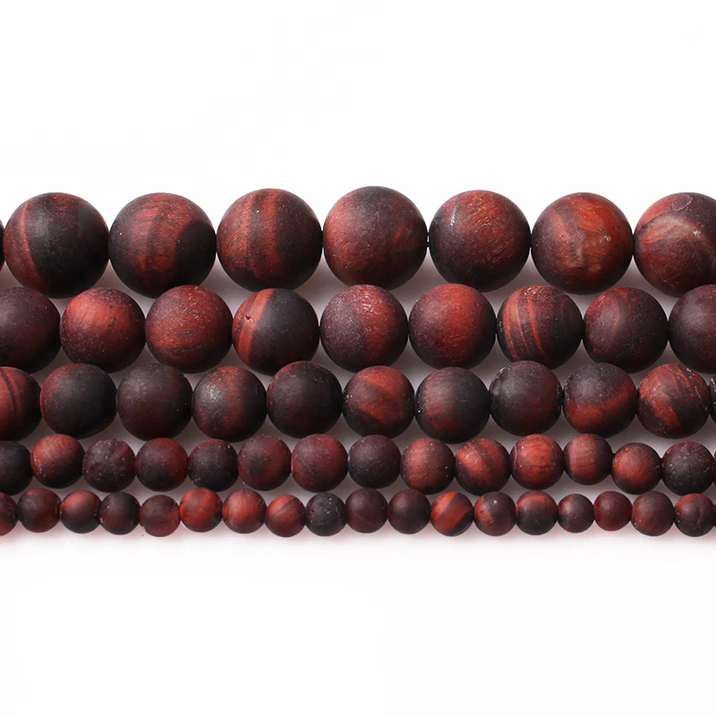Бусины CAMDOE DANLEN из натурального камня матовые красные круглые бусины с тигровым глазом 4 6 8 10 12 мм подходят для изготовления ювелирных изделий своими руками