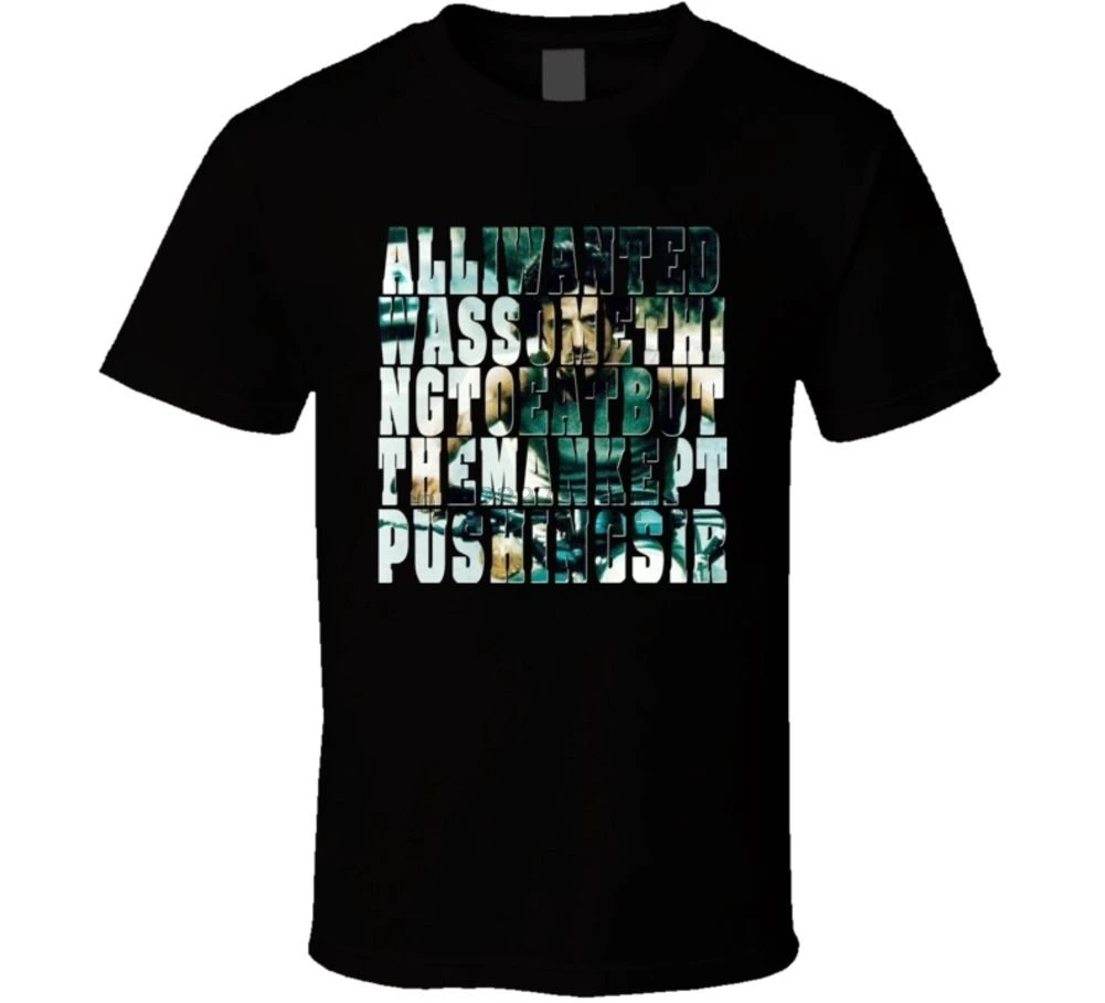 

First Blood Stallone John Rambo Quote Action Movie New Tops 2018 Print Letters T-Shirt T Shirts Short Sleeve Trend Clothing