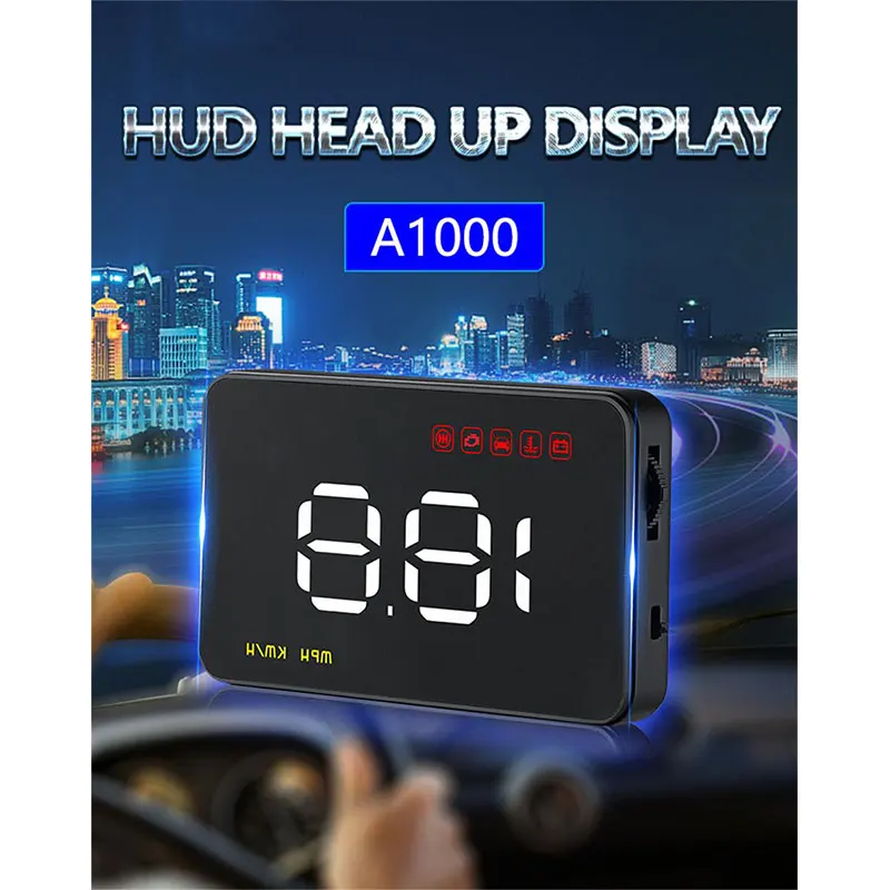 A1000 Cheapest Car Head Up Display OBD2 II EUOBD Overspeed Warning System Projector Windshield Auto Voltage Alarm A1000 Cheapest Car Head Up Display OBD2 II EUOBD Overspeed Warning System Projector Windshield Auto Voltage Alarm