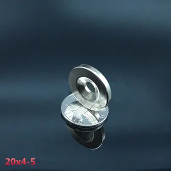 

50pcs neodymium magnet 20x4mm hole 5mm N35 Small Disc power Strong magnets 20*4*5 mm Rare Earth Neodymium Magnets 20x4x5mm