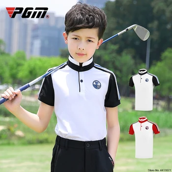 

Children Summer Golf Training T Shirts Boys Teenager Short-Sleeved T-Shirt Breathable Striped Sports Tops D0781