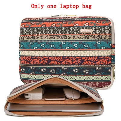 Waterproof Canvas Printing Women Men Sleeve Laptop Bag For Macbook Air 13 Pro 11 12 14 15 Case For Xiaomi Asus Lenovo Cover - Цвет: green red Posey