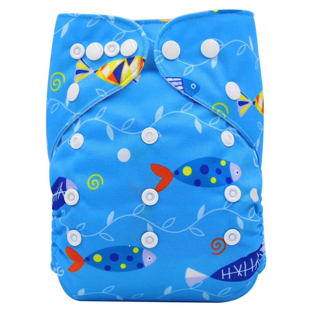 Ohbabyka тканевые подгузники Детские многоразовые подгузники Couche Lavable Piscine Регулируемый один размер дизайнерские подгузники с карманами для новорожденных