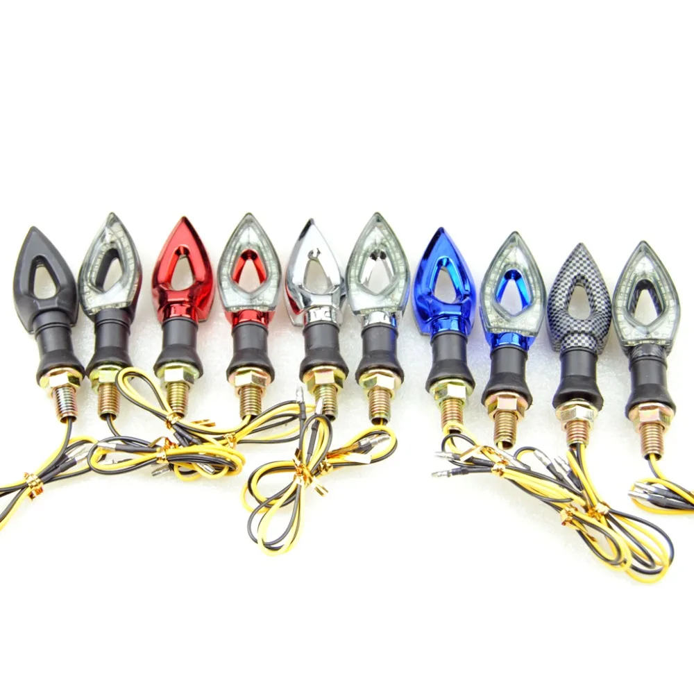 

Universal 10 x Motorcycle Turn Signals 12 LED Turn Signal Indicators Blinker Amber Light Bulb Lamp + Flasher Lighting 5 colors