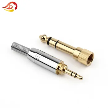 

QYFANG 2pcs/set 6.35mm 1/4" Male To 3.5mm 1/8" Female Jack HiFi Headphone Audio Adapter Connector Converter 6.35 to 3.5 Plug