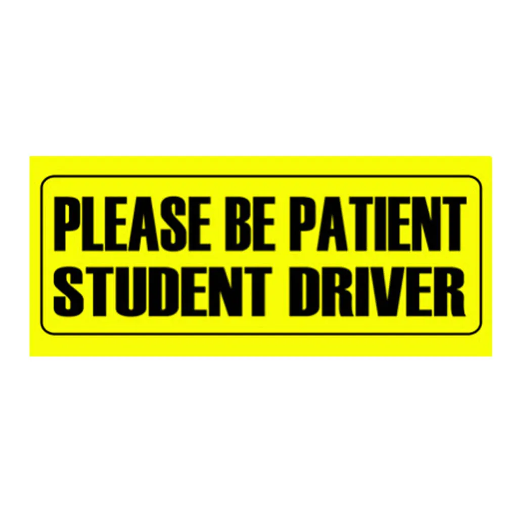 

Please Be Patient Student Driver High Quality Reflective Convenient Reusable Vehicle Safety Magnets Car stickers