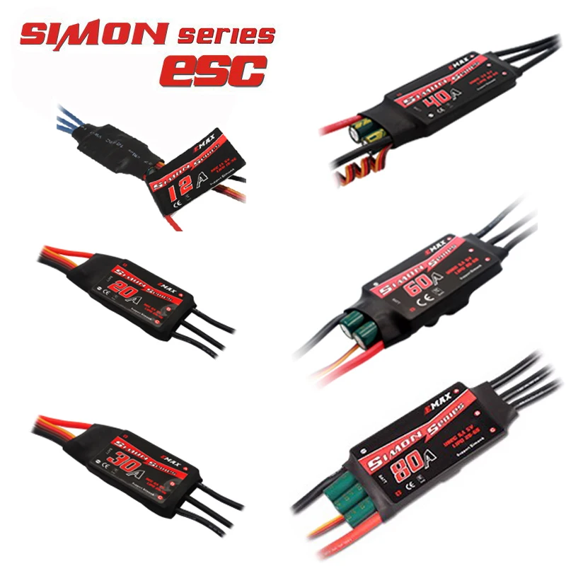 Контроллер скорости SimonK 12A 20A 30A 40A 60A 80A bec бесщеточный ESC для FPV квадрокоптера дрона