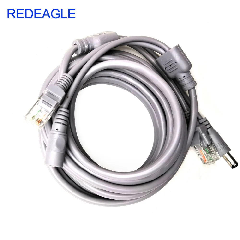 REDEAGLE 5 м/10 м/20 м/с возможностью погружения на глубину до 30 м CCTV удлинитель Ethernet кабель RJ45+ AC/DC 12 V Мощность CCTV сетевой кабель для ip-камера для записи видео по сети видеонаблюдения Системы