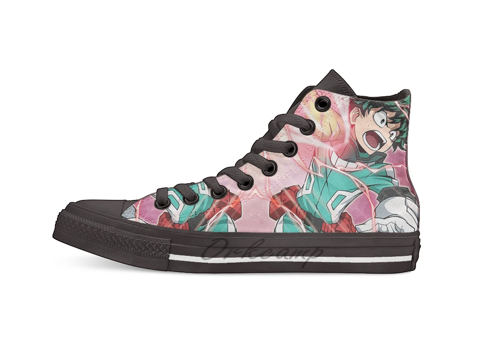 

Deku's Might Unisex High Top Canvas flat Casual Custom shoes Drop Shipping