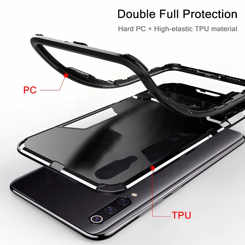 Case For Samsung Galaxy A50 Case Silicone Coque Shockproof Armor TPU PC Tough Cover Case For 3