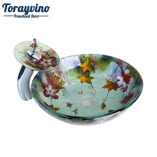 Раковина Torayvino с цветочным рисунком в английском стиле чаша для
