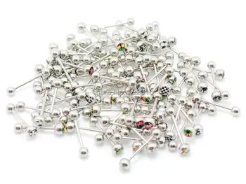 

mix styles hot sale steel tongue piercing bars logo body jewelry tongue barbells rings 100pcs star fire cross skull leaf spider