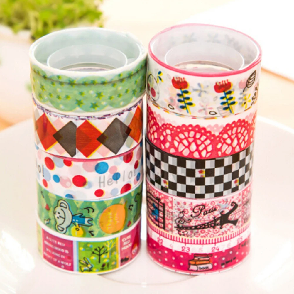 

50 rolls random Color Tape Decorative Adhesive DIY Tape Masking Tape Sticker Platic Diary Lace Tape Cinta Adhesiva Decor