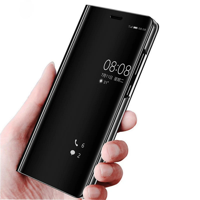 

Leather Cover Flip Case For Xiaomi Redmi 5 Plus 4A Not 4X 4 5A Prime Mi A1 Mi5X Clear Smart View Mirror Cases Back Armor Shell