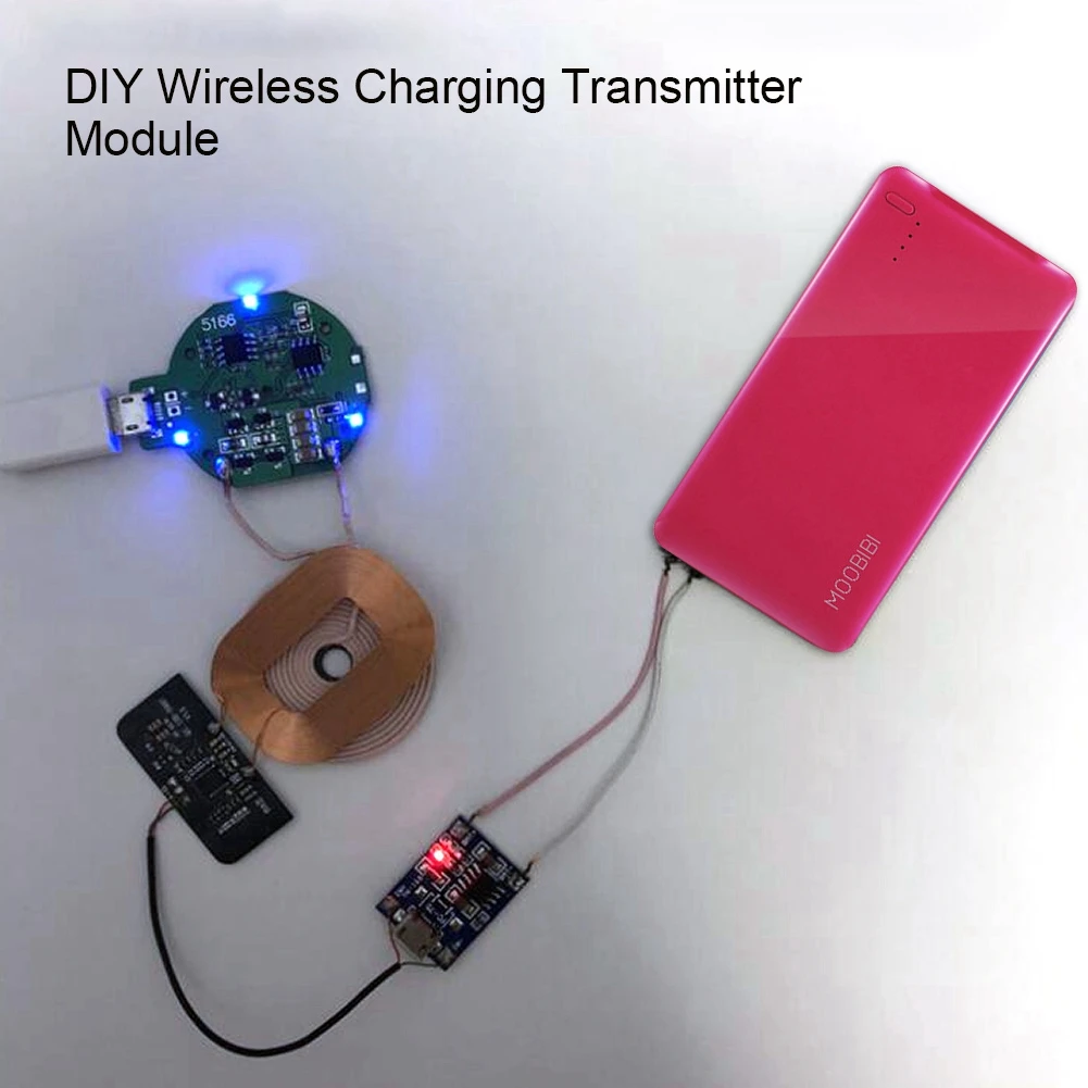 DIY Qi Стандартный Беспроводной зарядный Модуль приемника Coil приемник Печатная плата модуля для iPhone 8/8 plus/х для samsung S8/S9