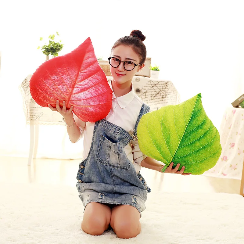 

Maple Leaves Shape Pillow Plush Toys Birthday Gifts Autumn Tree Maple Leaf Cushion Pillowslip Ornament Home Decoration