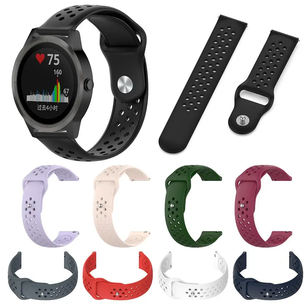

New Arrival Silicone Breathable Wrist Strap Watch Band for Garmin Vivoactive 3 Vivomove HR New