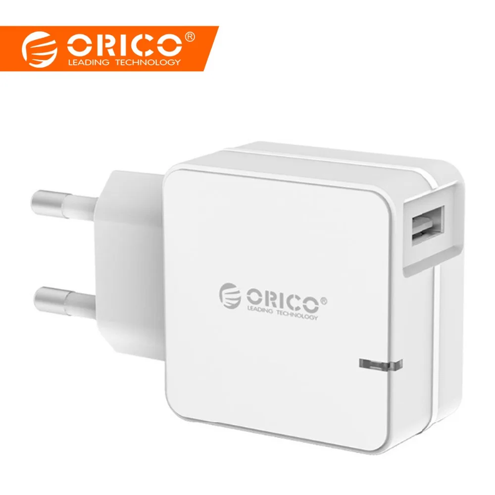 

USB Quick Charger,ORICO QCW-1U 1 Port QC2.0 5V2.4A 9V2A 12V1.5A Desktop Adapter for Qualcomm Certified with Free Micro USB Cable