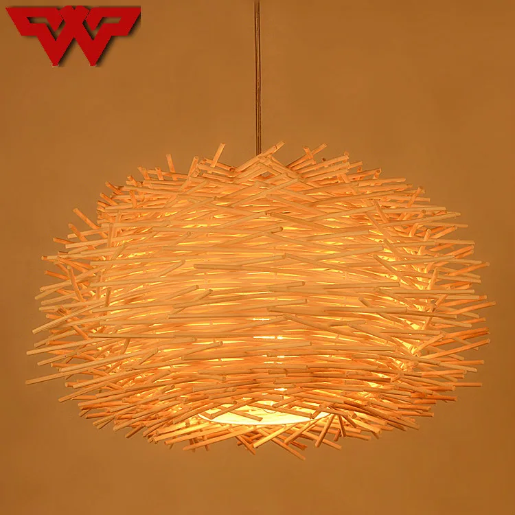 

Nordic village style/Southeast Asia style hand knitting rattan art Chandelier Modern rural E27LED lamp for porch stairs corridor