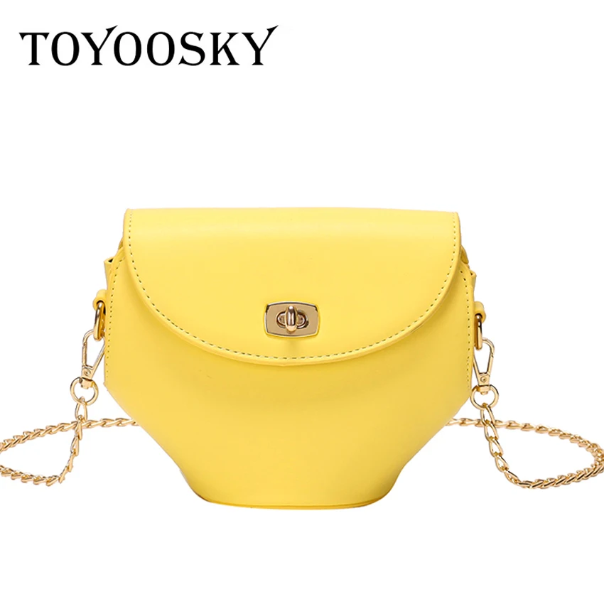 

TOYOOSKY Fashion PU Leather Bag For Women Luxury Shoulder Bags Soild Handbag 2019 Summer Small Crossbody Messenger Bags